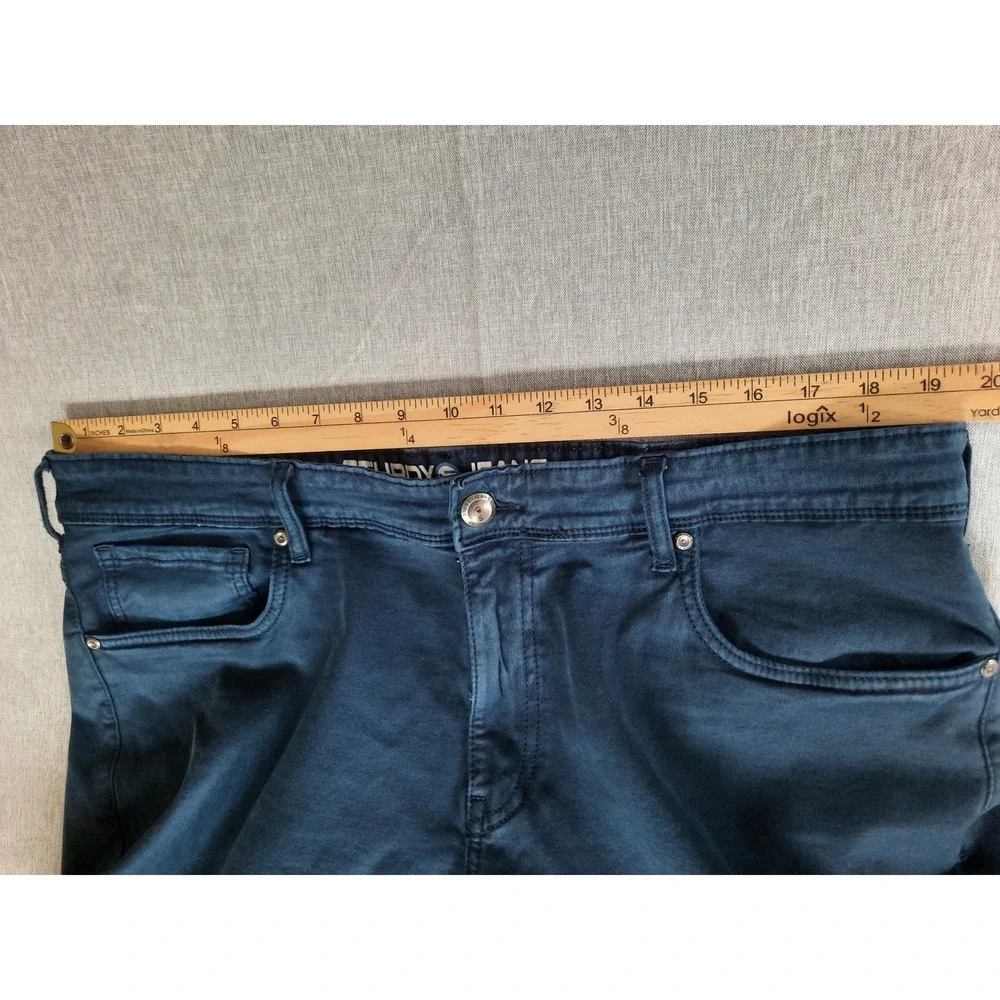 Sturdy Jeans Men 42 Regular Fit Stretch Straight Navy Blue Cotton Blend Bootcut